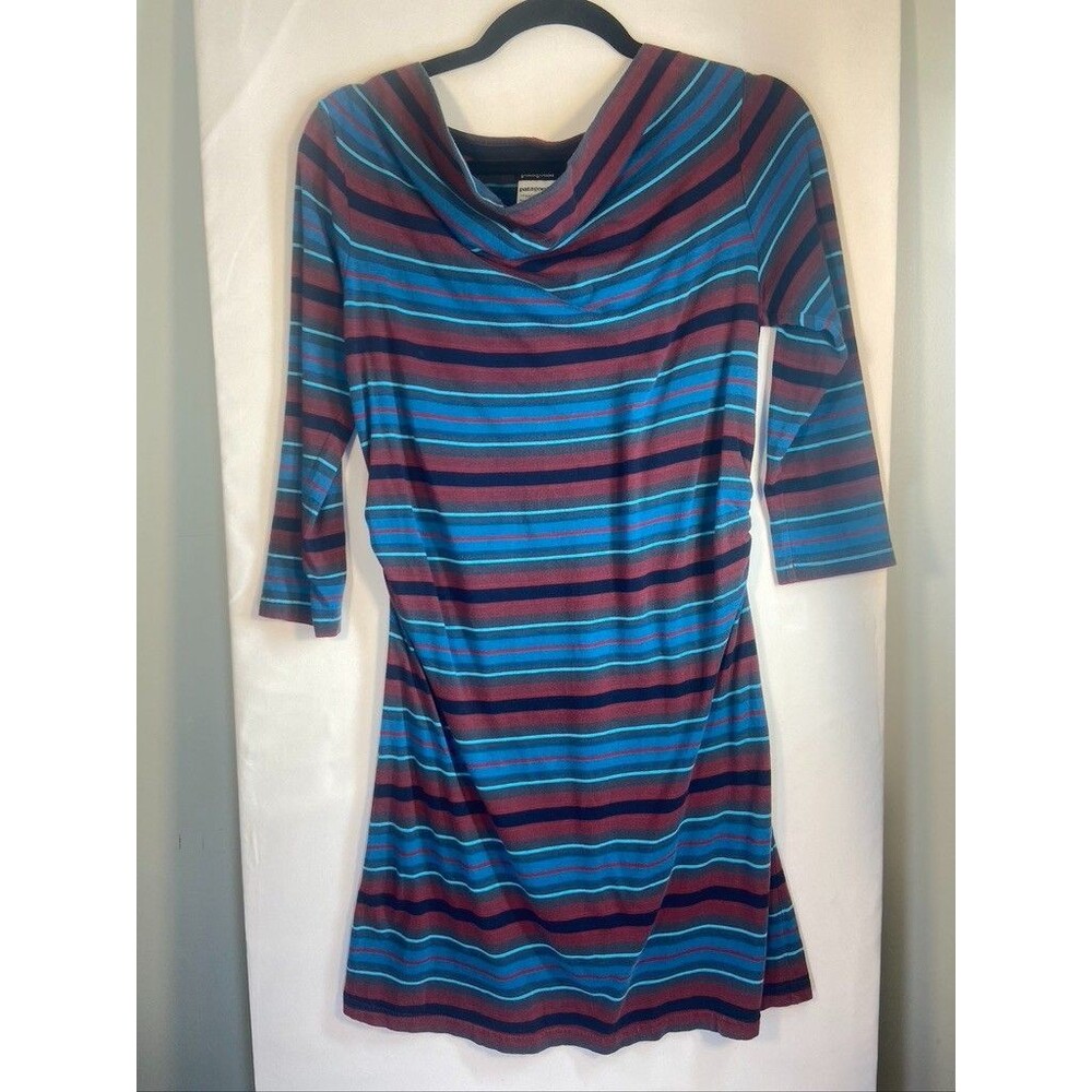 PATAGONIA WOMENS SMALL PULLON MULTCOLOR STRIPPED MINI DRESS